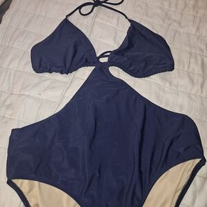 Cacique Navy Blue String Tankini